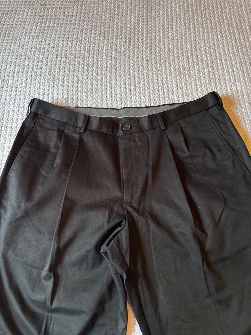 Haggar Black Flat Front Dress Shorts